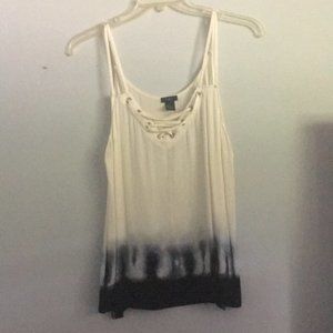 White String Tie Dye Tank Top | Rue21+ Size: 1X